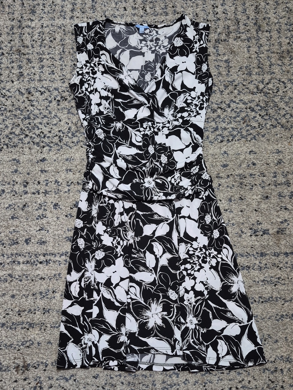 Denver Hayes Black and White Floral Midi Dress
